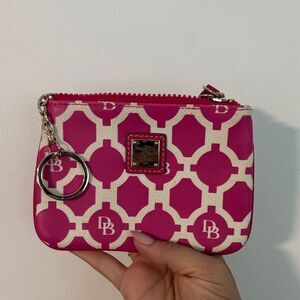 Dooney & Bourke Pink and Cream Wristlet